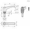 Elesa Zinc-plated steel threaded stud, ERX.63 p-M8x16-C2 ERX-p